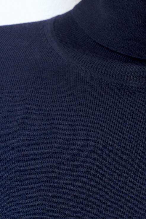 Women Filippa K Navy Merino Elbow Sleeve Top Apparel 66L8466
