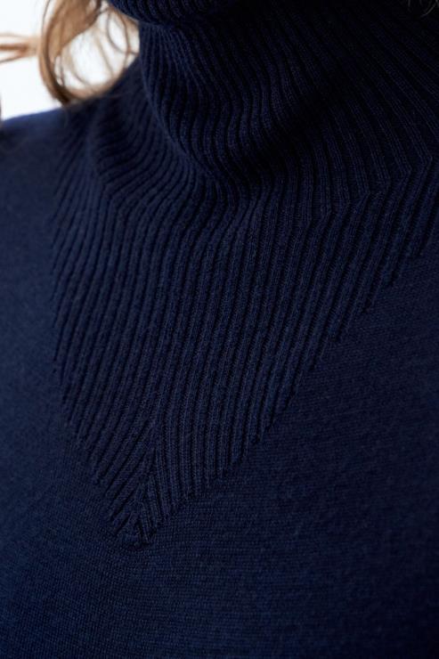 Women Filippa K Navy Merino Turtleneck Sweater Apparel 66L8469