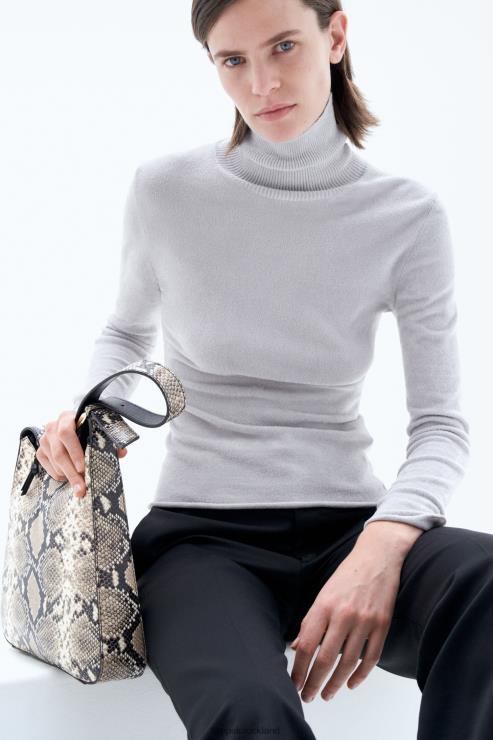 Women Filippa K Pearl Grey Chenille Turtleneck Sweater Apparel 66L8442