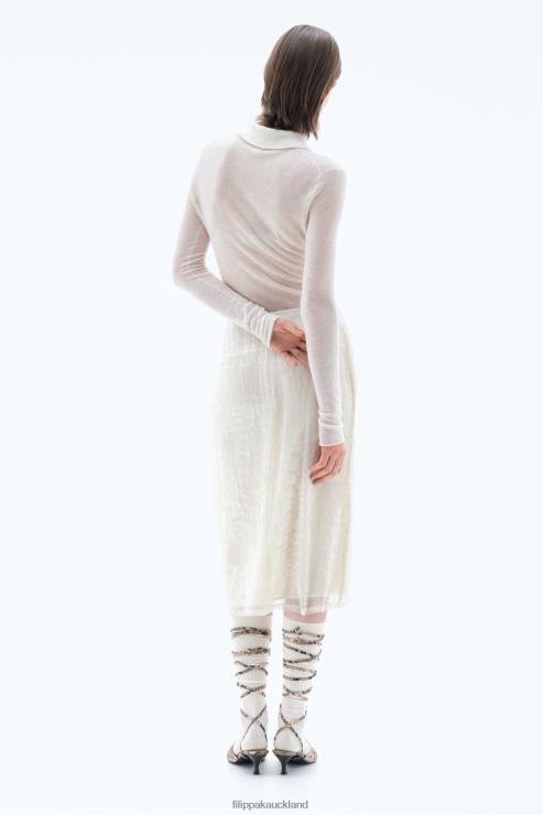 Women Filippa K Winter White Knit Polo Sweater Apparel 66L8433