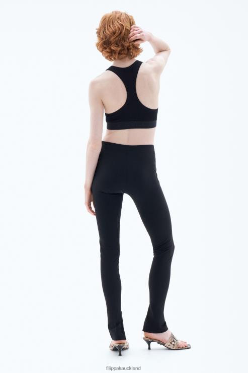 Women Filippa K Black Zip Leggings Apparel 66L84234