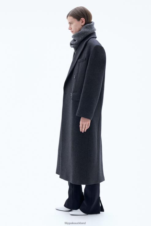 Women Filippa K Anthracite Melange Tailored Coat Apparel 66L8418