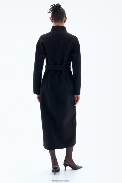 Women Filippa K Black Alexa Coat Apparel 66L847