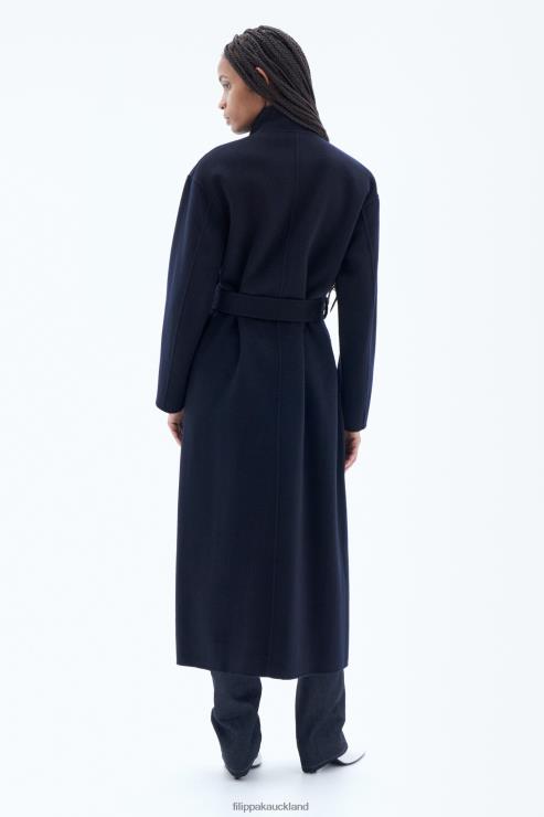 Women Filippa K Navy Alexa Coat Apparel 66L8410