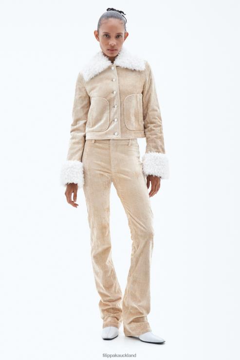 Women Filippa K Sand Beige Corduroy Jacket Apparel 66L841