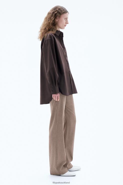 Women Filippa K Dark Chocolate Sammy Shirt Apparel 66L84191