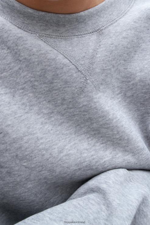 Women Filippa K Light Grey Melange Sweatshirt Apparel 66L84132