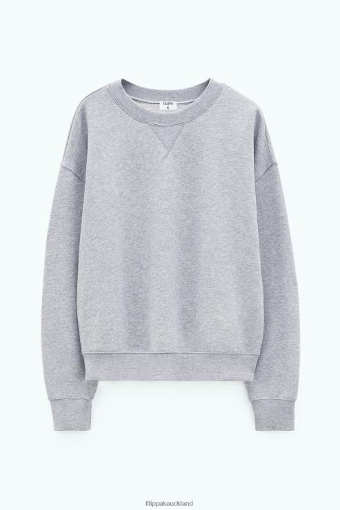 Women Filippa K Light Grey Melange Sweatshirt Apparel 66L84132
