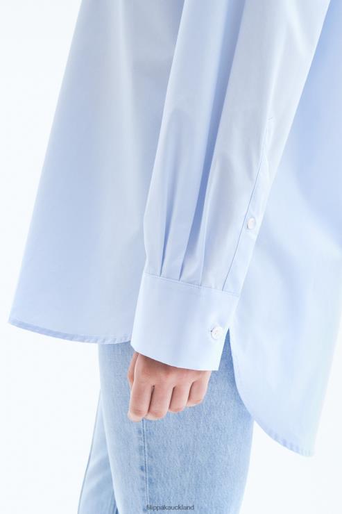 Women Filippa K Soft Blue Sammy Shirt Apparel 66L84194