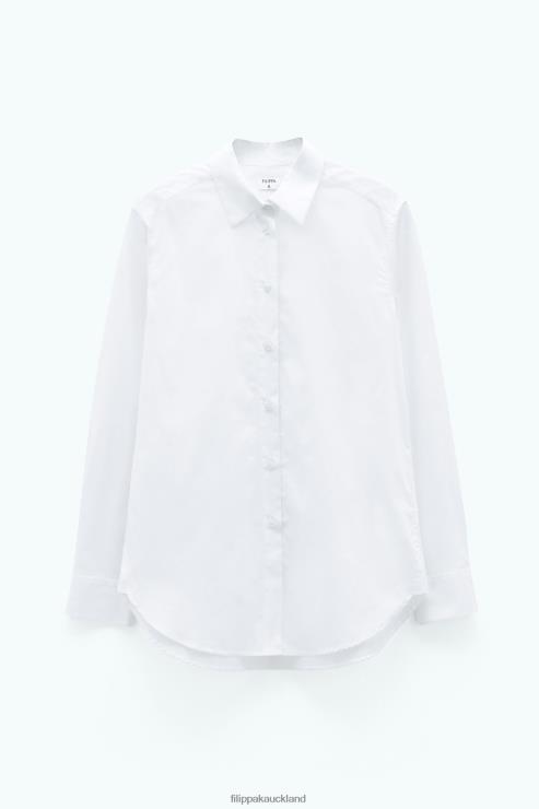 Women Filippa K White Jane Shirt Apparel 66L84198