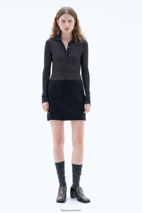 Women Filippa K Black Short Tailored Skirt Apparel 66L84221