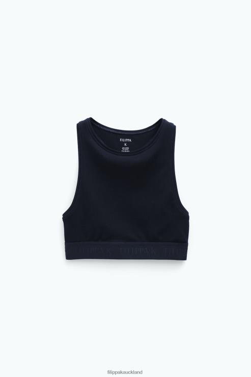 Women Filippa K Black Rib Bra Top Apparel 66L84239
