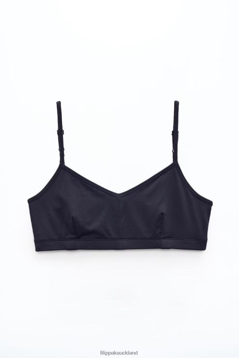 Women Filippa K Black Soft Triangle Bra Apparel 66L84242