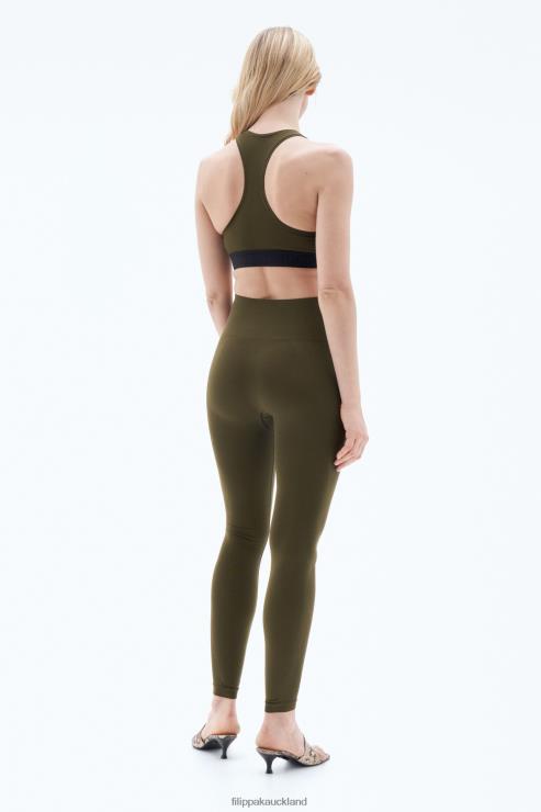 Women Filippa K Olive Green Rib Bra Top Apparel 66L84238