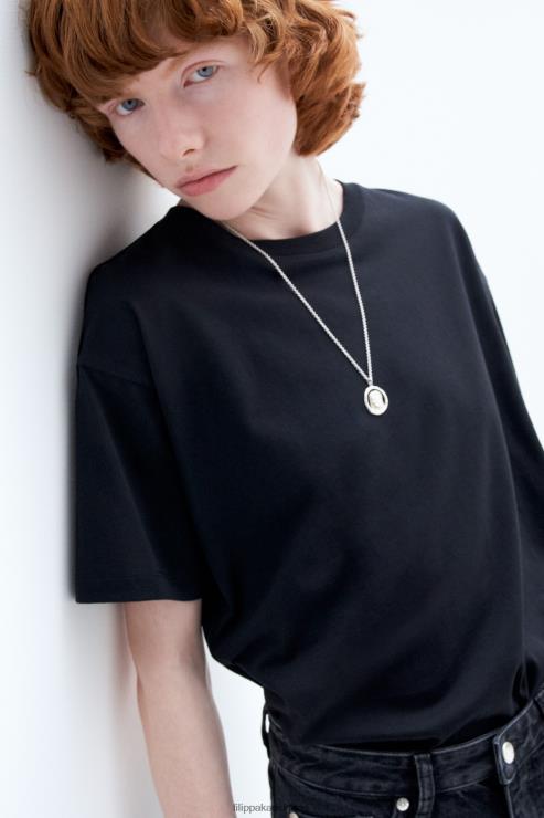 Women Filippa K Black Loose Fit Tee Apparel 66L84134