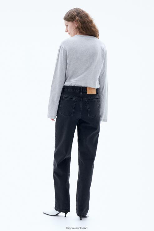 Women Filippa K Light Grey Mel. Cotton Longsleeve Top Apparel 66L84137