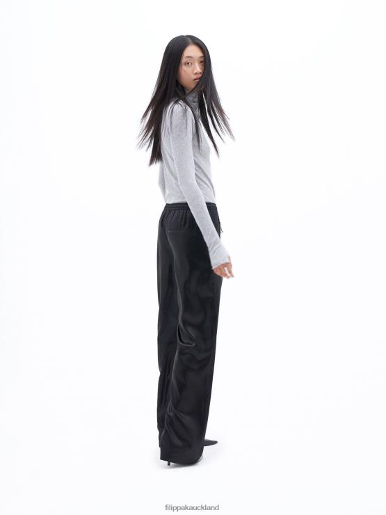 Women Filippa K Light Grey Melange Rib Mock Neck Top Apparel 66L84164