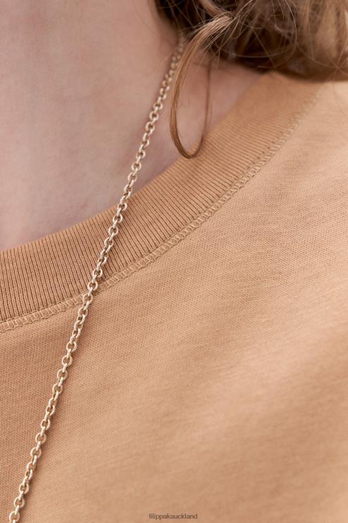 Women Filippa K Sand Beige Loose Fit Tee Apparel 66L84145