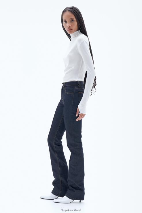 Women Filippa K White Rib Mock Neck Top Apparel 66L84151
