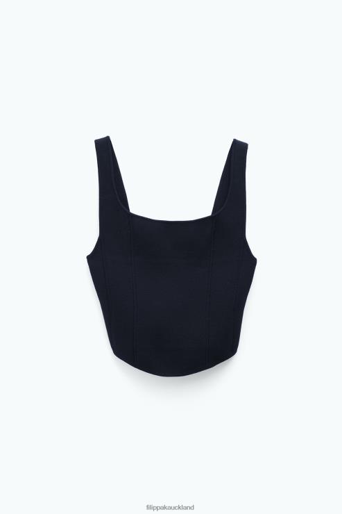 Women Filippa K Black Knitted Corset Apparel 66L8441