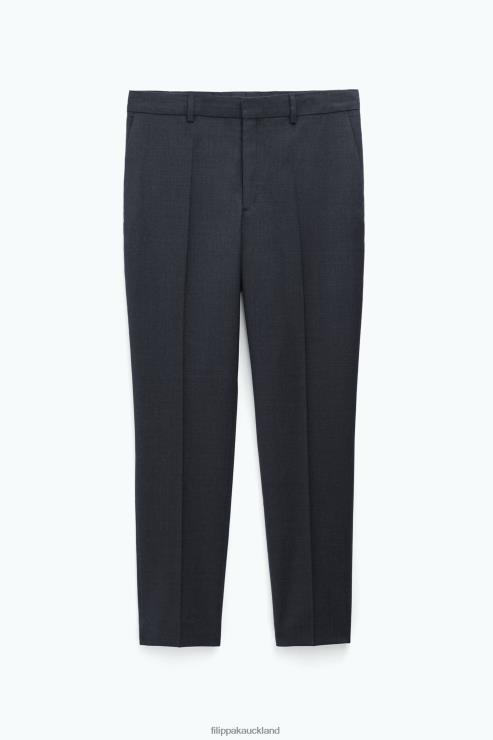 Women Filippa K Anthracite Melange Emma Cropped Cool Wool Trousers Apparel 66L8490