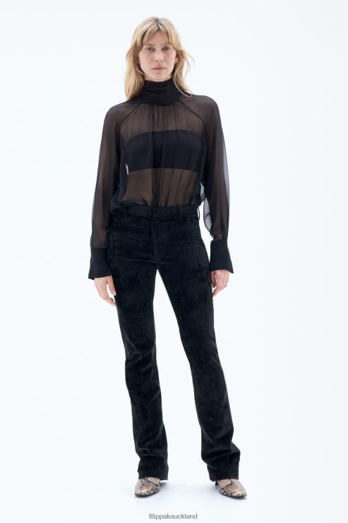 Women Filippa K Black Low Waist Corduroy Trousers Apparel 66L8488