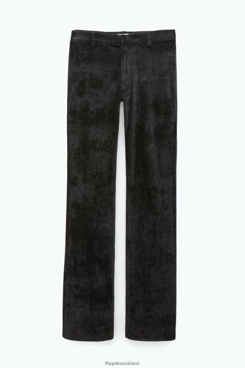 Women Filippa K Black Low Waist Corduroy Trousers Apparel 66L8488