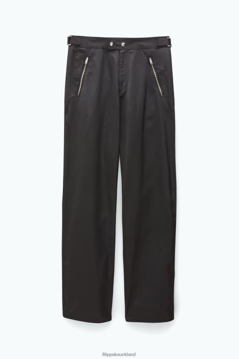 Women Filippa K Black Zip Trousers Apparel 66L84116
