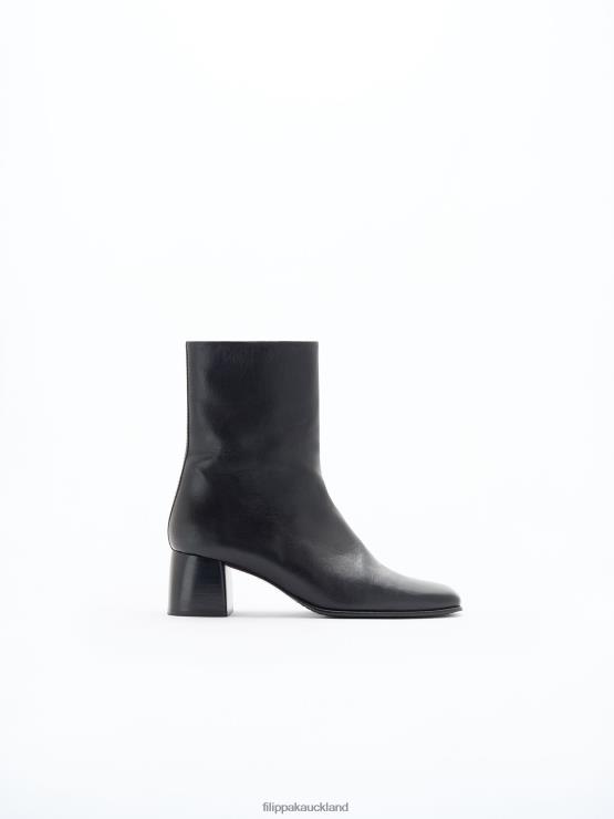 Women Filippa K Black Eileen Leather Boots Shoes 66L84453